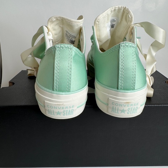 Chuck Taylor Converse Women Sz 7 Aloe Green Matte All Star Lift Platform shoe - Picture 7 of 10